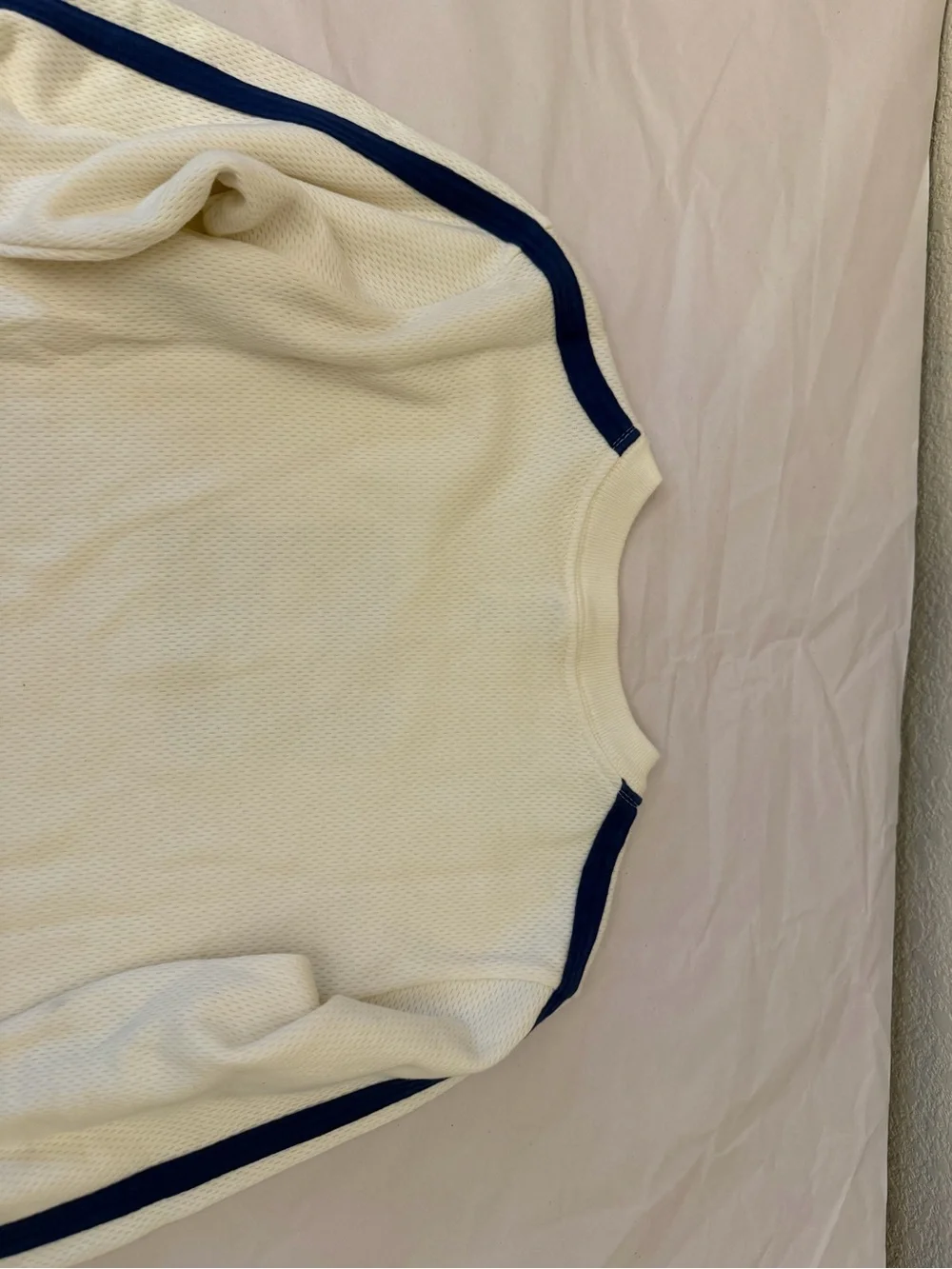 Oshkosh Boys Cream Long Sleeve Soccer Graphic Top with Navy Stripes Sz 5 *Read*